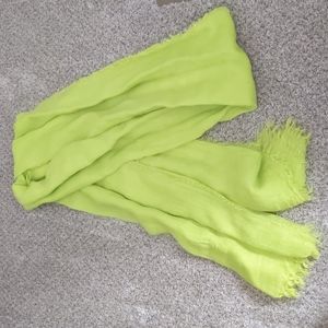 Bright green scarf
